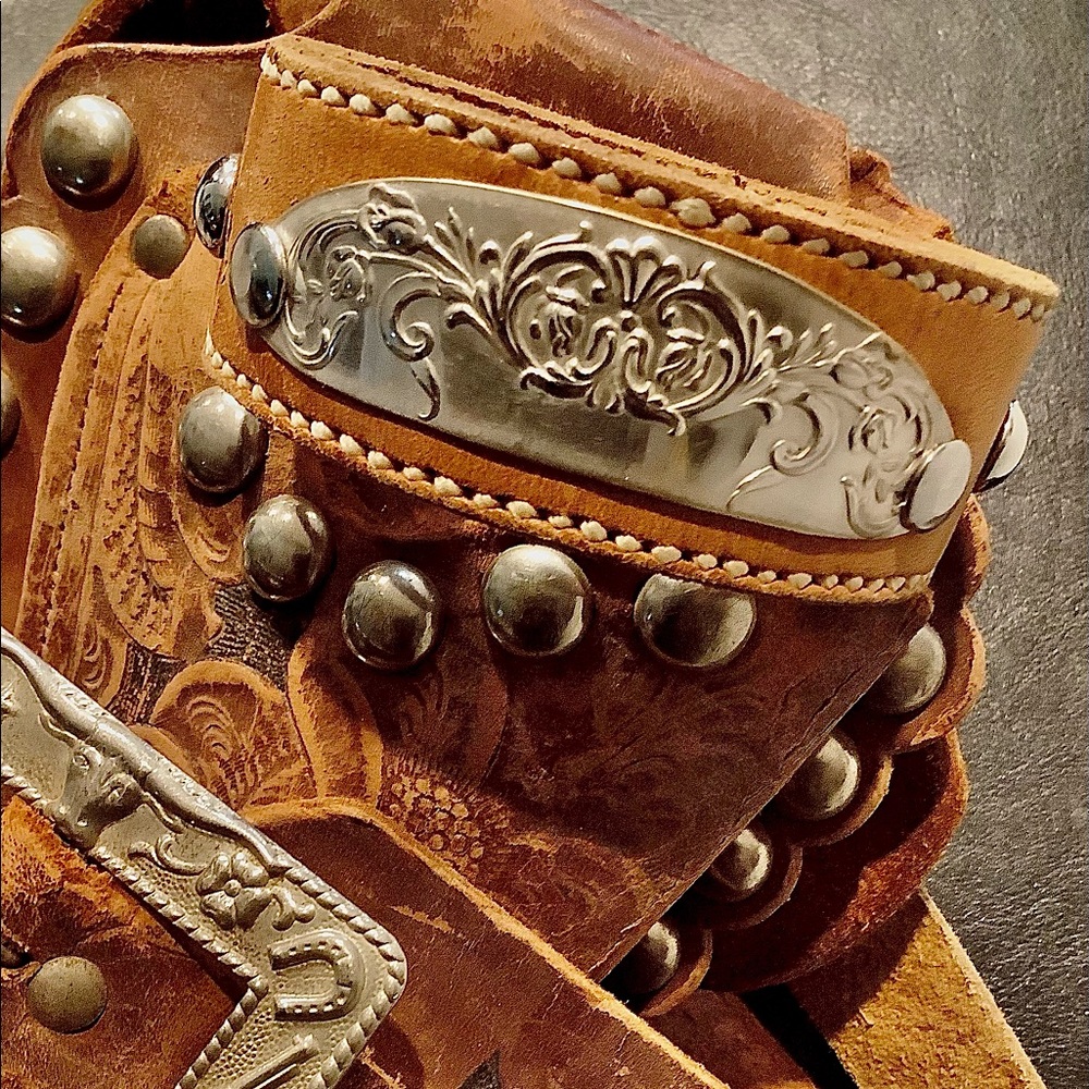 Leather cuff, fits up to 7” wrist
